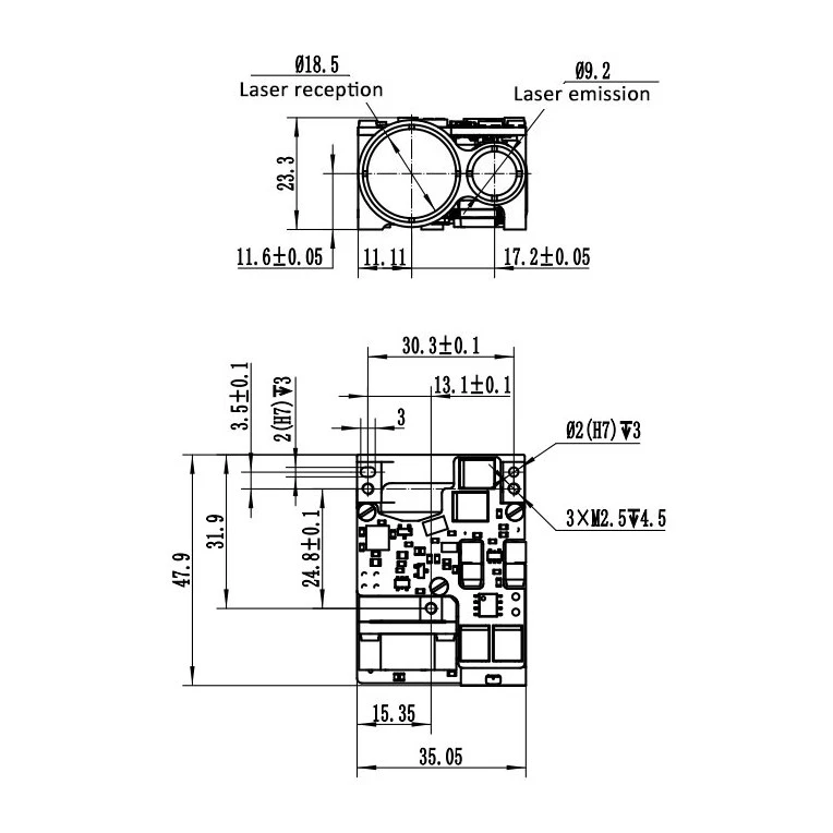 3km OEM Laser Rangefinder Module